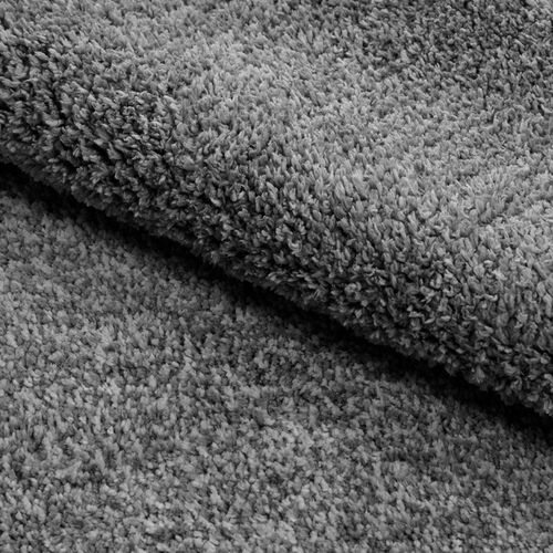 Tapis 160 X 230 Cm Shaggy à Poils Courts Doux Gris Anthracite – Cosmos