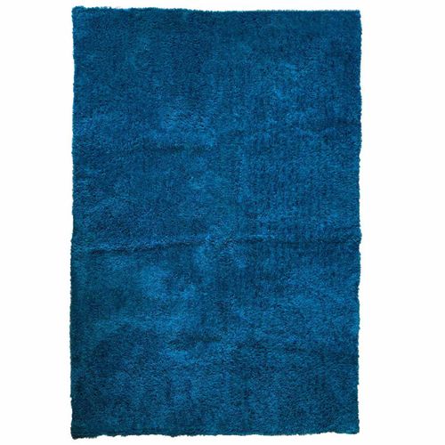 Tapis 160 X 230 Cm Shaggy à Poils Courts Bleu Canard – Cosmos