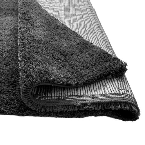Tapis 200 X 300 Cm Shaggy à Poils Courts Gris Anthracite – Cosmos
