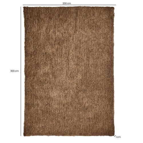 Tapis 200 X 300 Cm Shaggy à Poils Courts Doux Marron – Cosmos