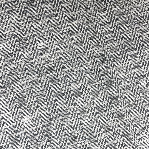 Tapis 140 X 200 Cm En Coton Brodé De Motifs Chevrons Gris Clair – Glow