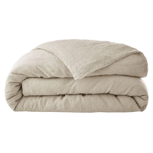 Housse De Couette 220 X 240 En Lin Lavé Sable - Luisa