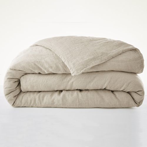 Housse De Couette 220 X 240 En Lin Lavé Sable - Luisa