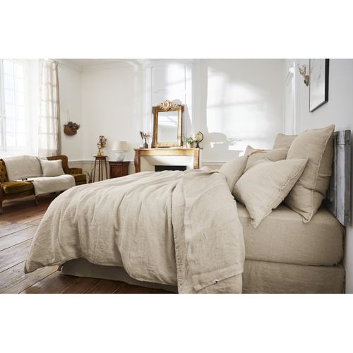 Housse De Couette 220 X 240 En Lin Lavé Sable - Luisa
