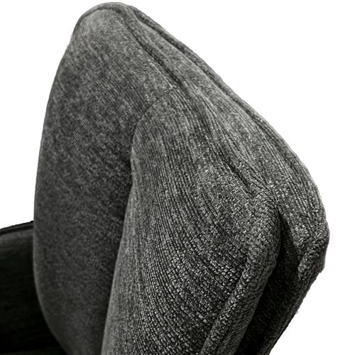 Lot 2 Chaises Pivotantes 180° Gris Foncé Pieds Métal Blanc - Sabrina