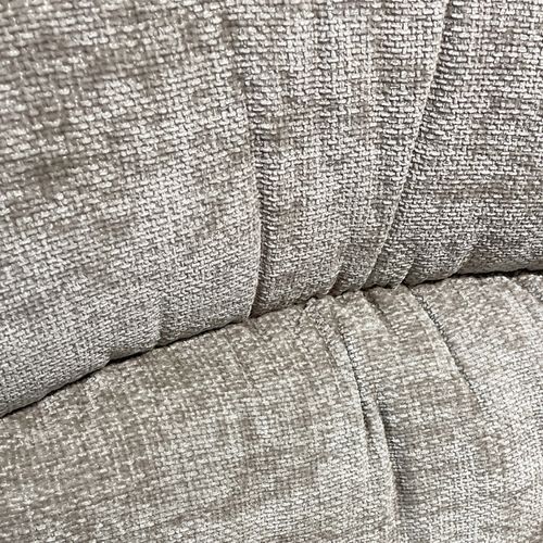 Fauteuil Rotatif 360° Tissu Doux Beige Et Pieds Métal Noir - Cornelia