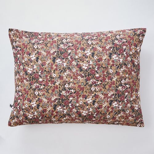 Lot 2 Taies 50 X 70 Cm En Gaze De Coton Camel Et Fleuri - Isabela 1