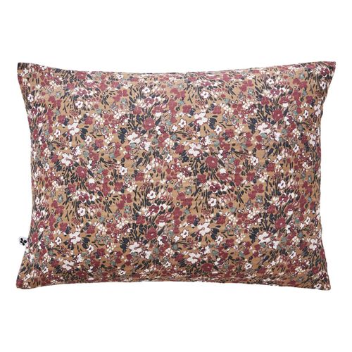 Parure De Lit 200 X 200 Cm Gaze De Coton Camel Et Fleuri - Isabela 1