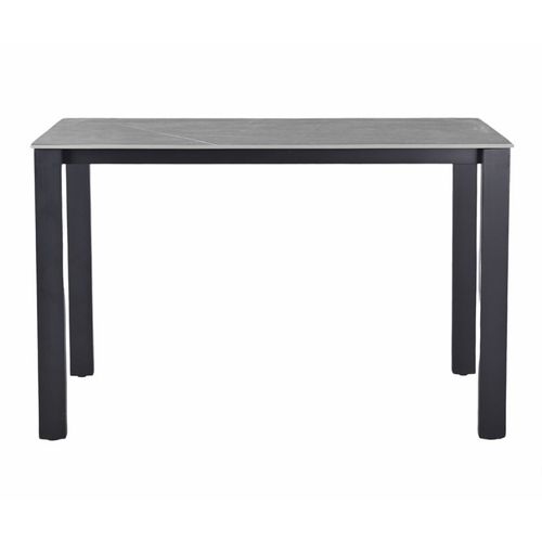 Table Haute 140 Cm Rectangulaire Céramique Gris Marbré - Harper