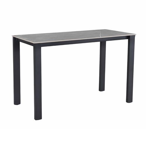 Table Haute 140 Cm Rectangulaire Céramique Gris Marbré - Harper