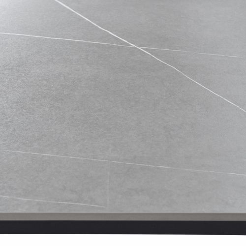 Table Haute 140 Cm Rectangulaire Céramique Gris Marbré - Harper