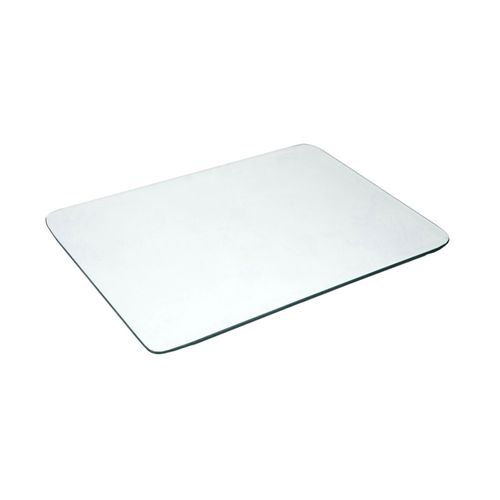 Plateau 100 X 80 Cm En Verre Trempé Transparent Angles Arrondis