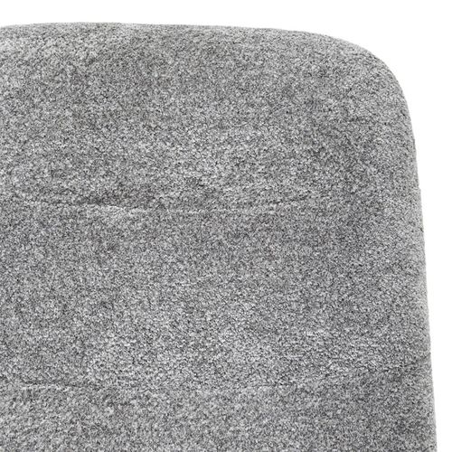 Tabouret De Bar Rembourré En Tissu Doux Gris Pied Métal - Julie
