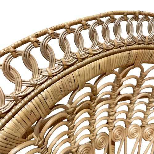 Grand Fauteuil Emmanuelle En Rotin Naturel Tressé – Magnolia