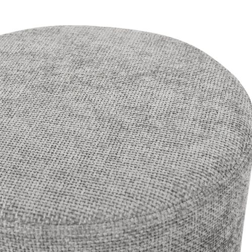 Pouf / Repose-pieds Rond D. 32 Cm En Tissu Maille Gris Clair – Joel