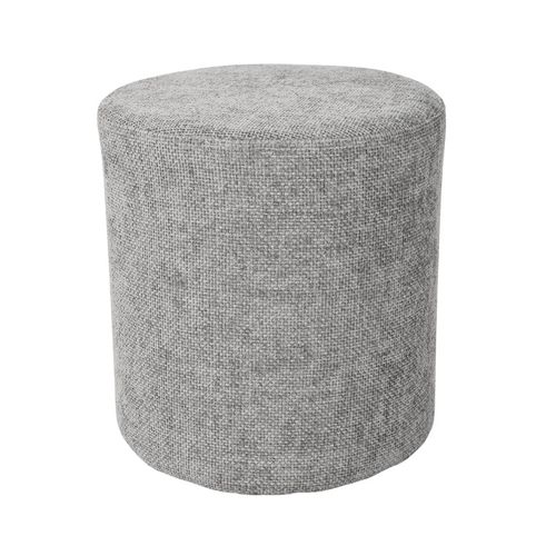 Pouf / Repose-pieds Rond D. 32 Cm En Tissu Maille Gris Clair – Joel