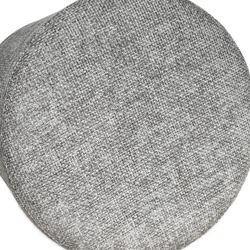 Pouf / Repose-pieds Rond D. 32 Cm En Tissu Maille Gris Clair – Joel