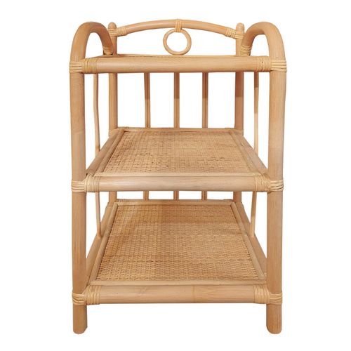 Table De Chevet H. 55 Cm En Rotin Naturel Avec 3 Tablettes – Hazel