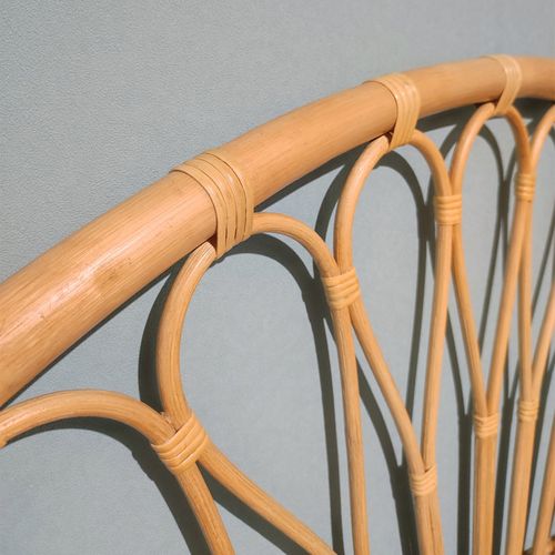 Tête De Lit 160 Cm Ronde En Rotin Naturel Avec Cannage - Hazel