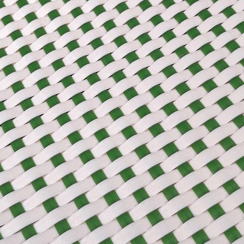 Lot 2 Chaises Bistrot En Rotin Naturel Cannage Vert Et Blanc - Pigalle