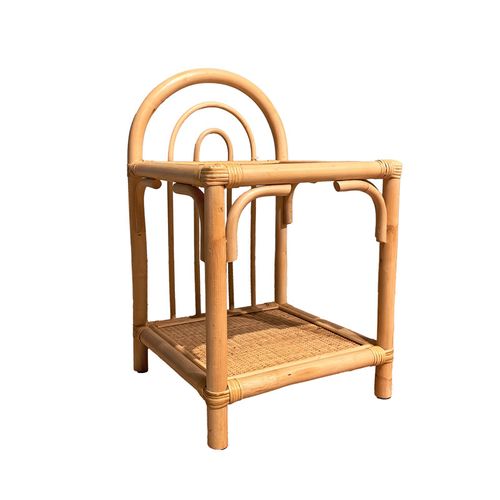 Table D'appoint 56 Cm En Rotin Naturel Avec 2 Tablettes – Hazel