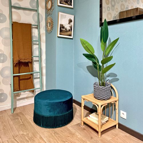 Table D'appoint 56 Cm En Rotin Naturel Avec 2 Tablettes – Hazel