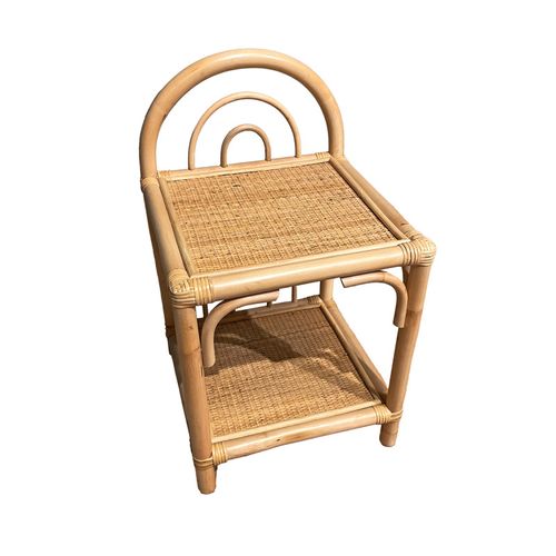 Table D'appoint 56 Cm En Rotin Naturel Avec 2 Tablettes – Hazel