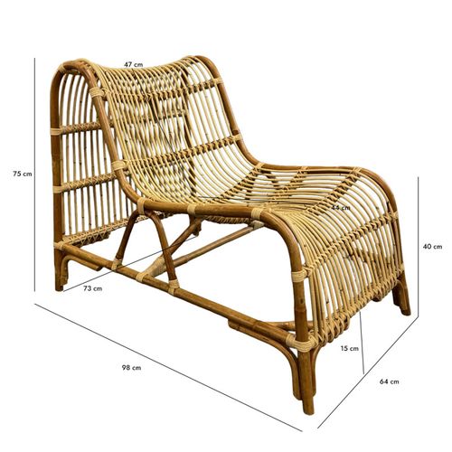 Fauteuil Lounge Arrondi En Rotin Naturel Tressé – Jackie