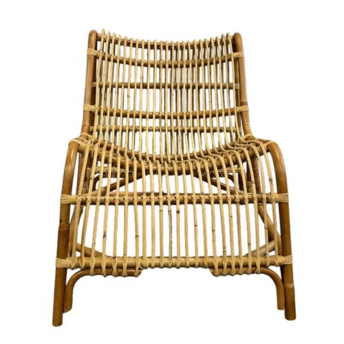 Fauteuil Lounge Arrondi En Rotin Naturel Tressé – Jackie