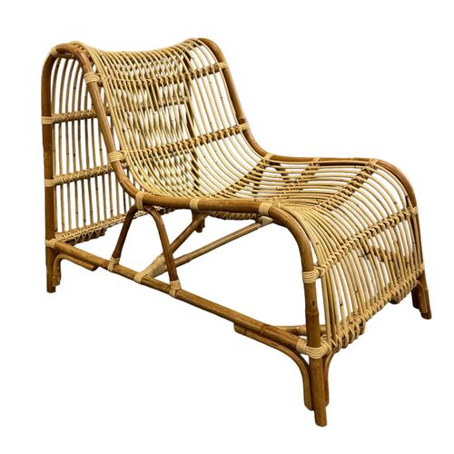 Fauteuil Lounge Arrondi En Rotin Naturel Tressé – Jackie