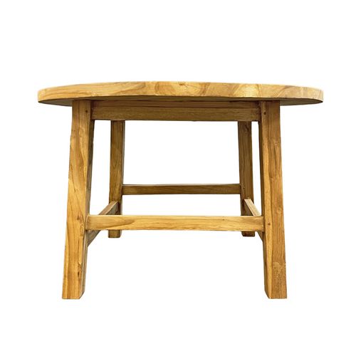 Table Basse Ronde 70 Cm En Bois De Teck Massif – Sylvia