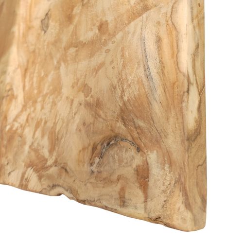 Petite Table Basse En Métal Noir Mat Et Bois De Teck Massif - Ontari