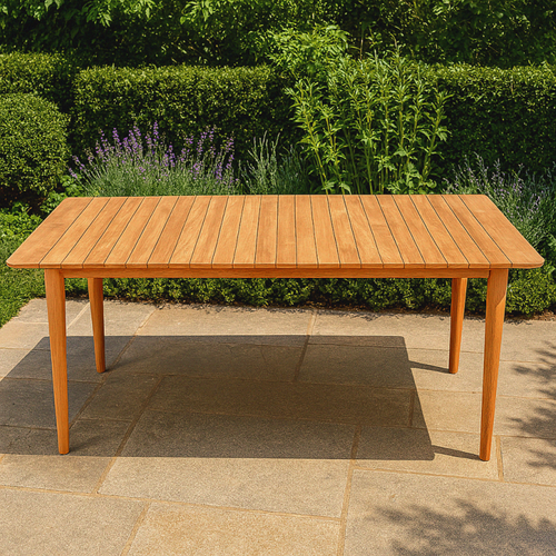 Table De Jardin Rectangulaire 150 Cm Bois De Teck Massif - Ancolie