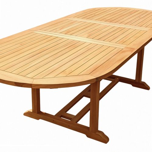 Table De Jardin Ovale Extensible 180/240 Cm Teck Massif – Ancolie