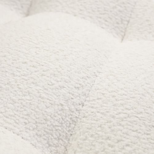 Banquette Convertible Capitonnée En Tissu Bouclette Écru - Valentin