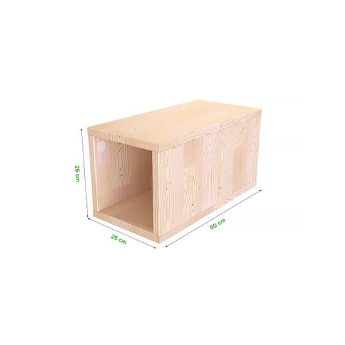 Cube De Rangement Bois 25x50 Cm