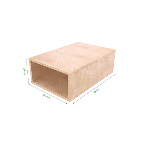 Cube De Rangement Bois 75x50 Cm