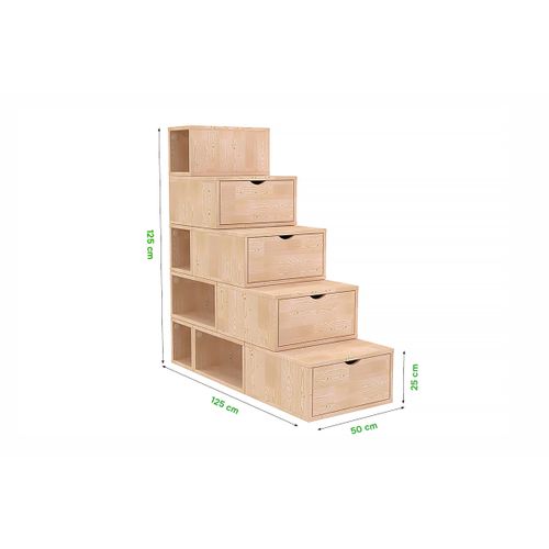 Escalier Cube De Rangement Hauteur 125 Cm