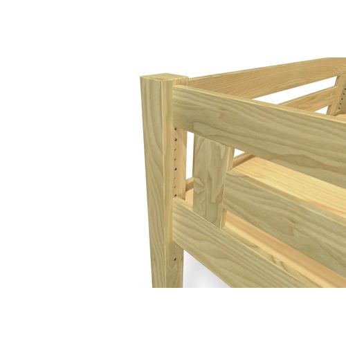 Lit Mezzanine Adulte Bois 140x200 Alpage Hauteur Réglable + Escalier Cube