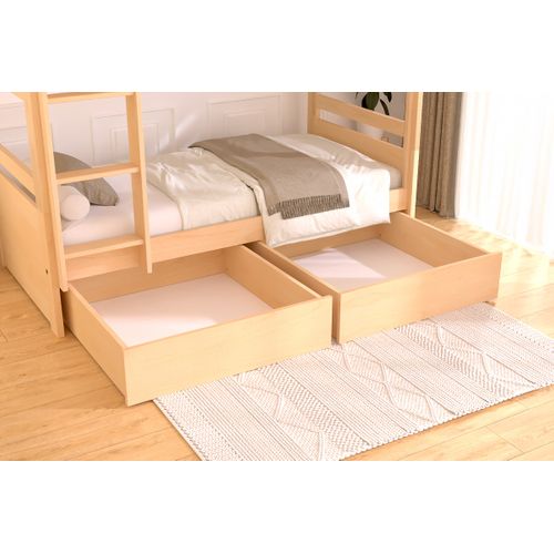 Lot De Tiroir Sous Lit En Hêtre Massif