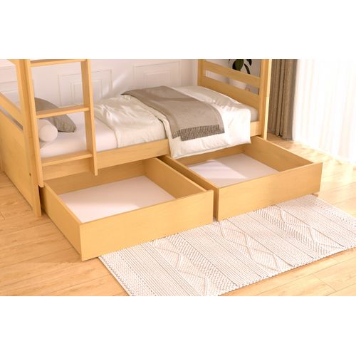 Lot De Tiroir Sous Lit En Hêtre Massif