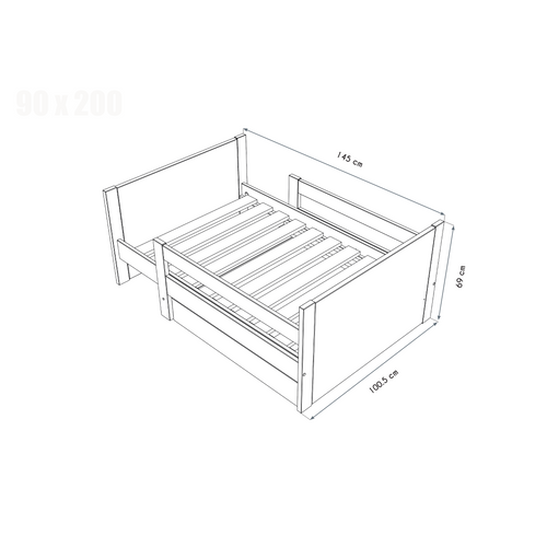 Lit Évolutif Enfant Avec Tiroir Bois