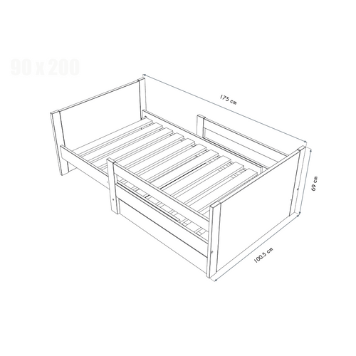 Lit Évolutif Enfant Avec Tiroir Bois
