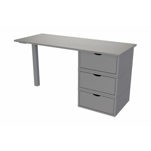 Bureau Bois 3 Tiroirs Cube