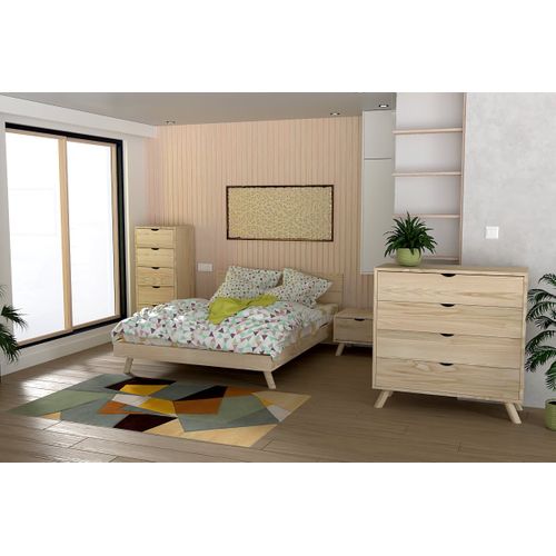 Commode Scandinave En Bois Massif Viking