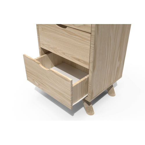 Chiffonnier Scandinave Bois 5 Tiroirs Viking