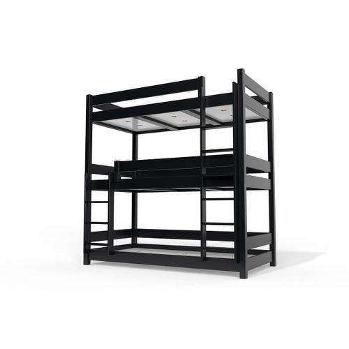 Lit Superposé 3 Places 90x190 En Bois Massif Abc