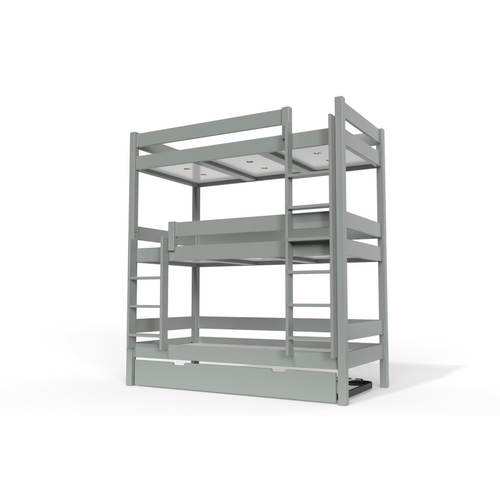 Lit Superposé 4 Places 90x190 En Bois Massif Abc