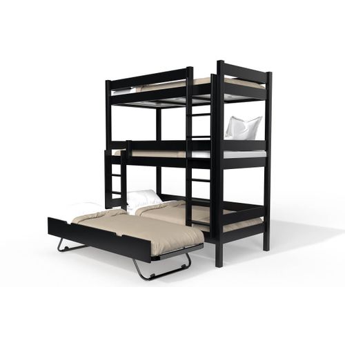 Lit Superposé 4 Places 90x190 En Bois Massif Abc