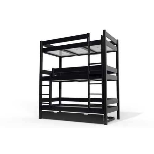 Lit Superposé 4 Places 90x190 En Bois Massif Abc